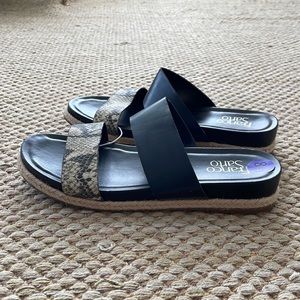 Franco Sarto Black Flat Sandals